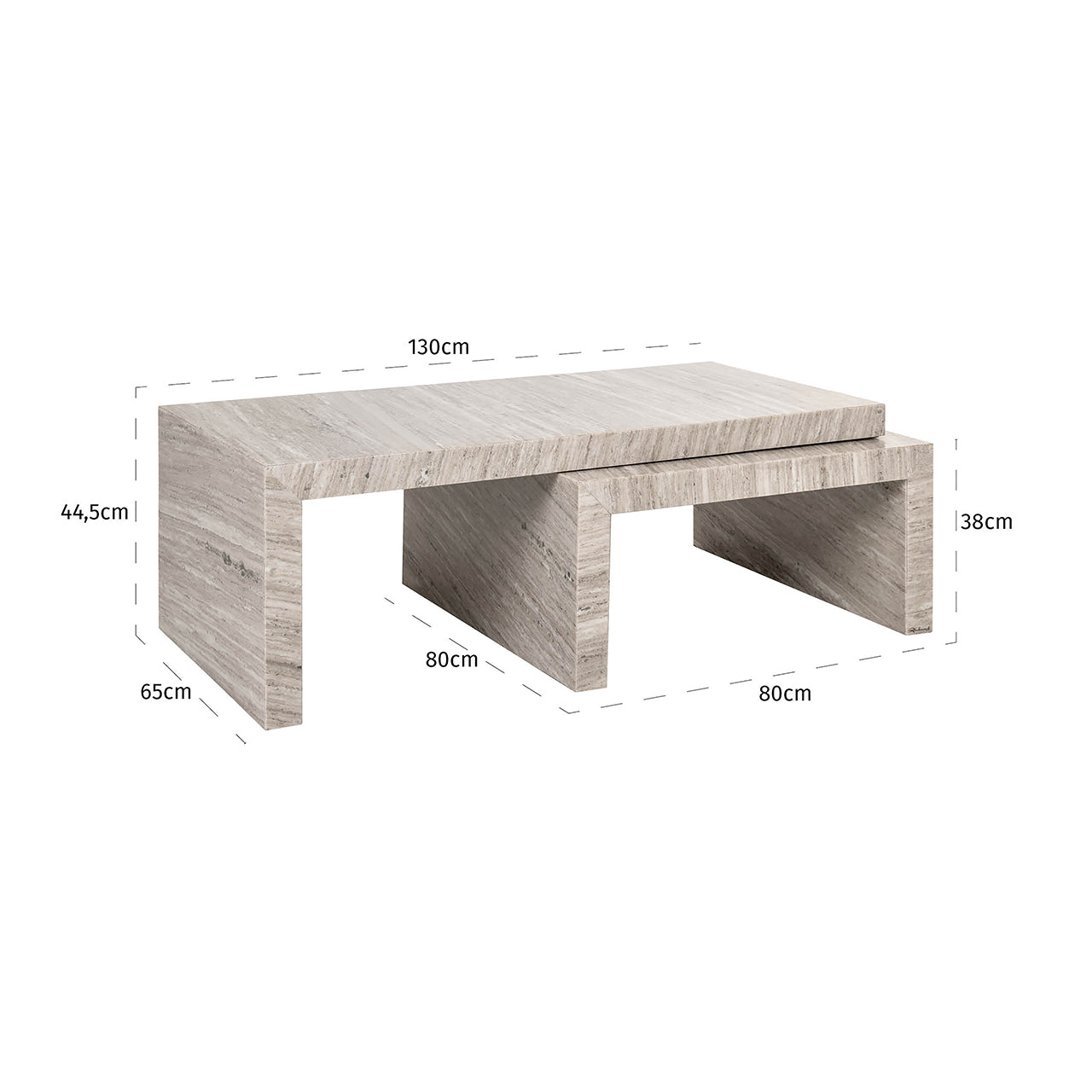 Coffee table Novaz set of 2 (Sand)