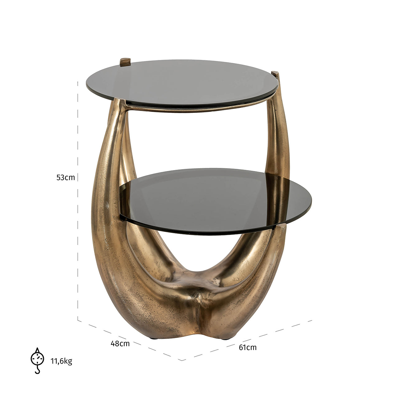 End table Aida (Gold)