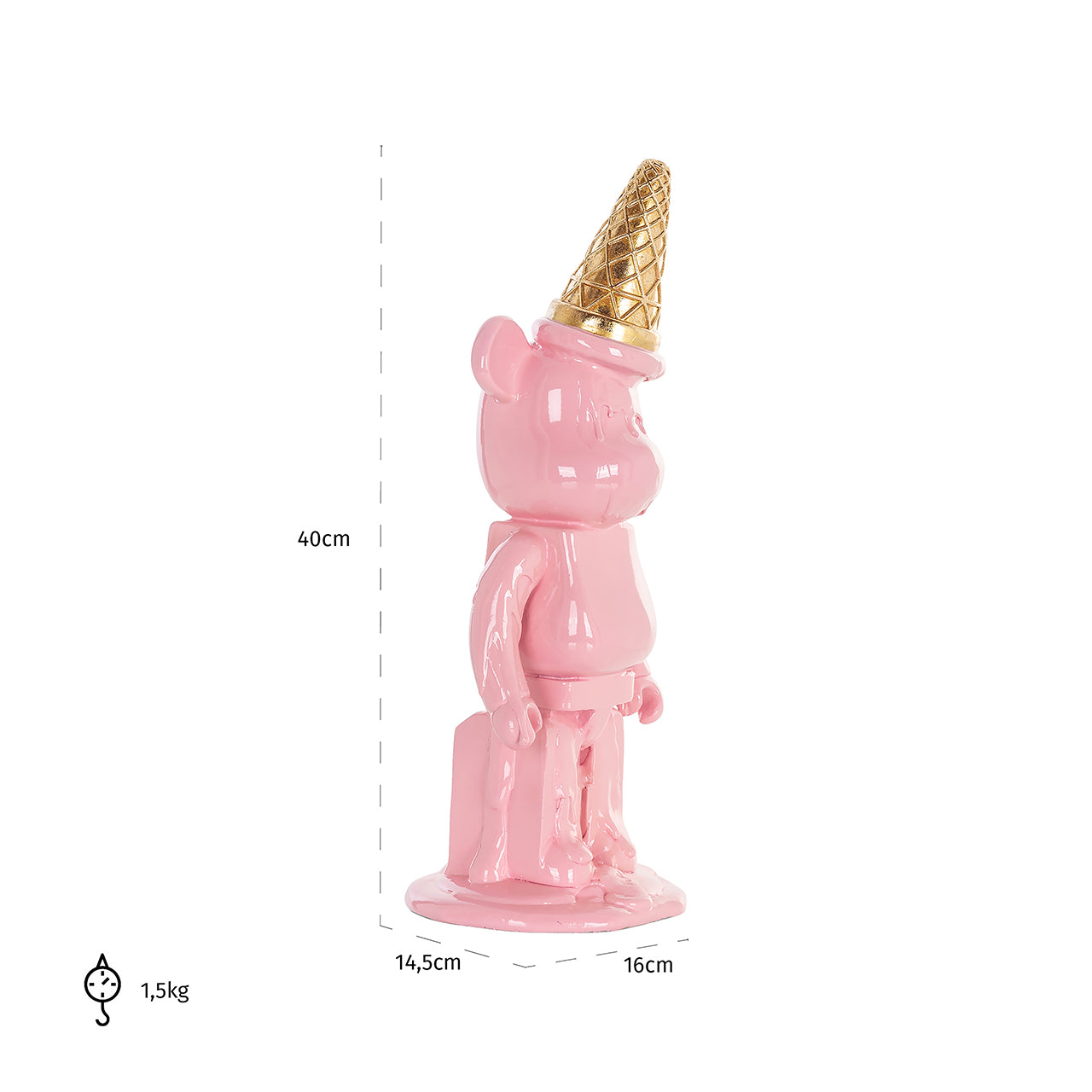Decorative object Icebear pink (Pink)
