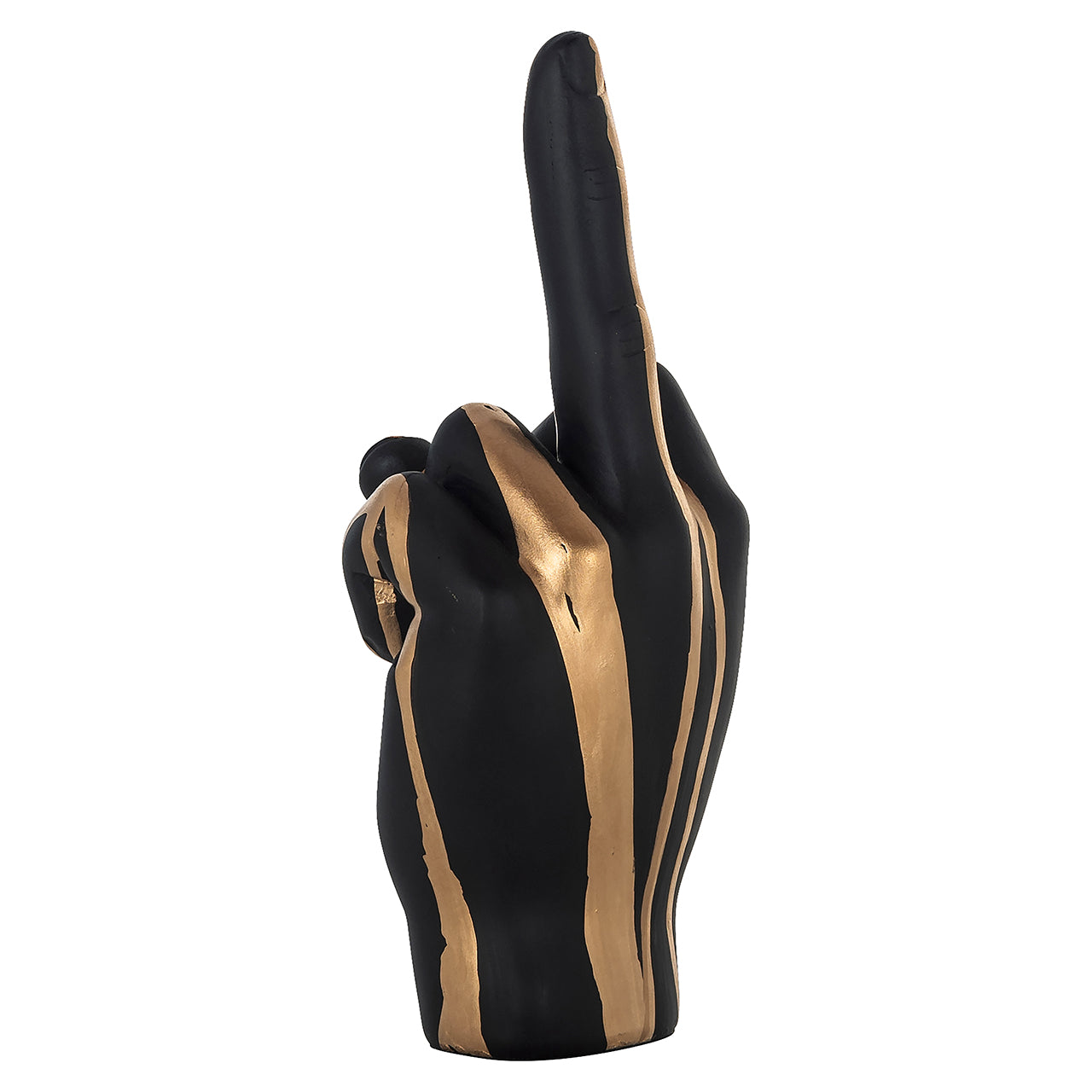 Decorative object hand digitus (Black/gold)