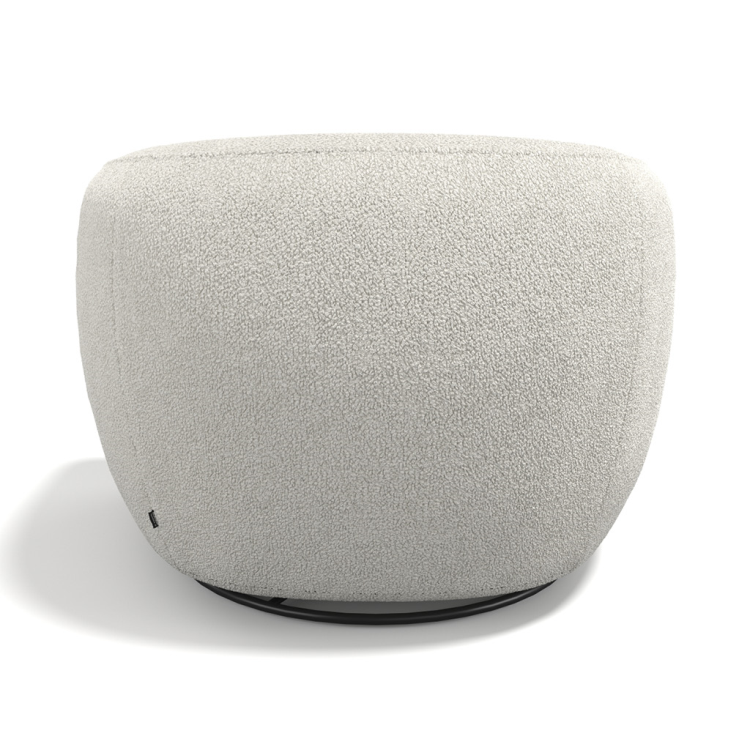 Armchair Rondo - Cream Fabric - Swivel Base | 88 × 94 × 71 cm