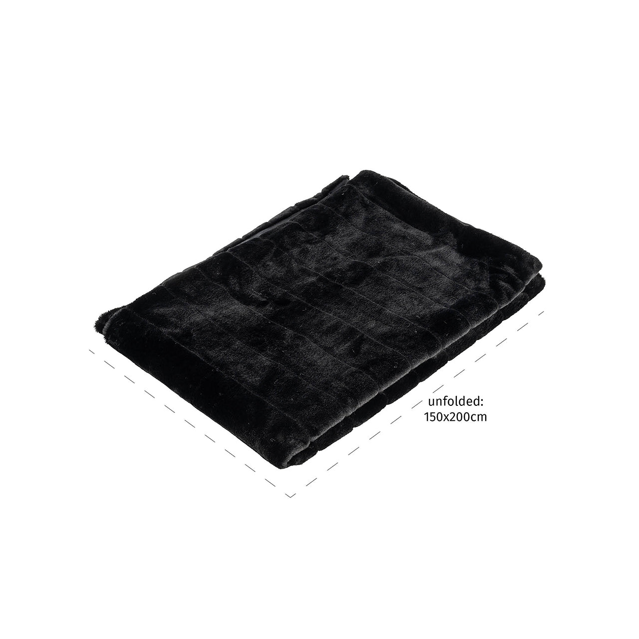 Furry blanket Katie (Black)