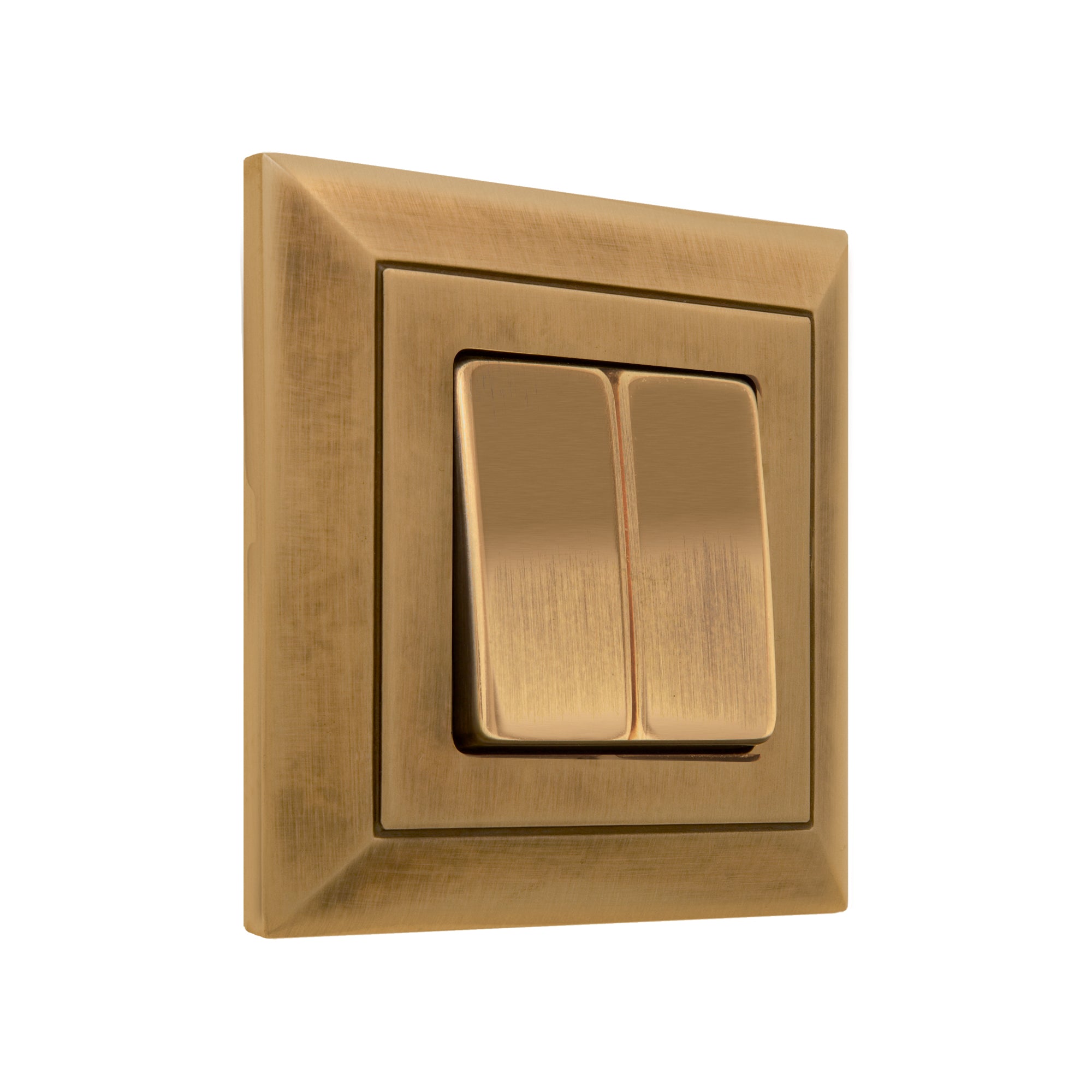 Interruptor doble tecla BARCELONA en patiné brillo