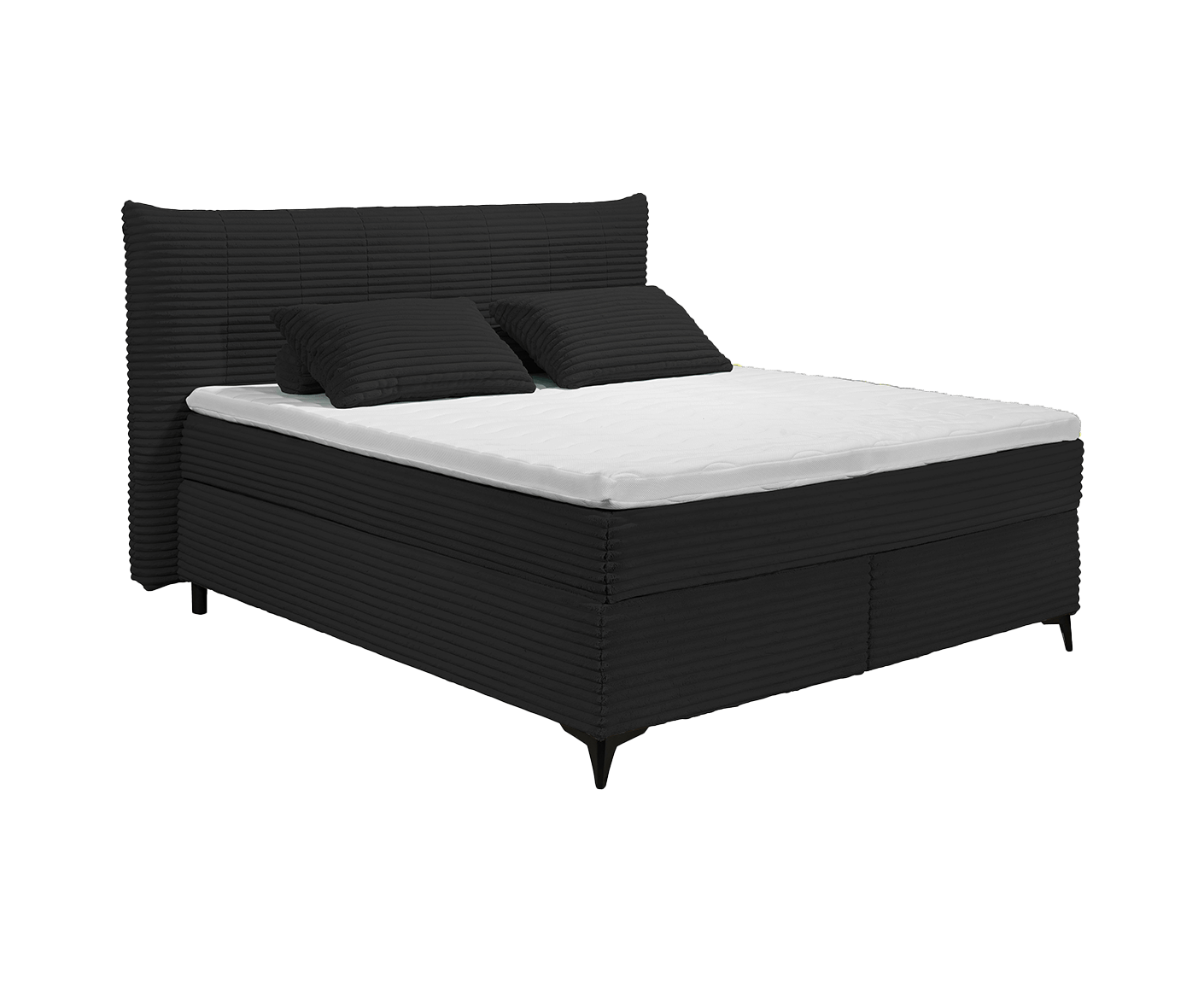 Boxspring Pasena - Black | Includes Base and Topper