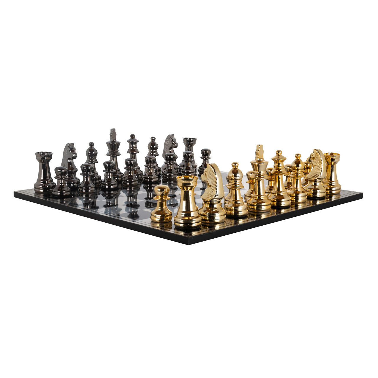 Chessboard Saray (Black/gold)