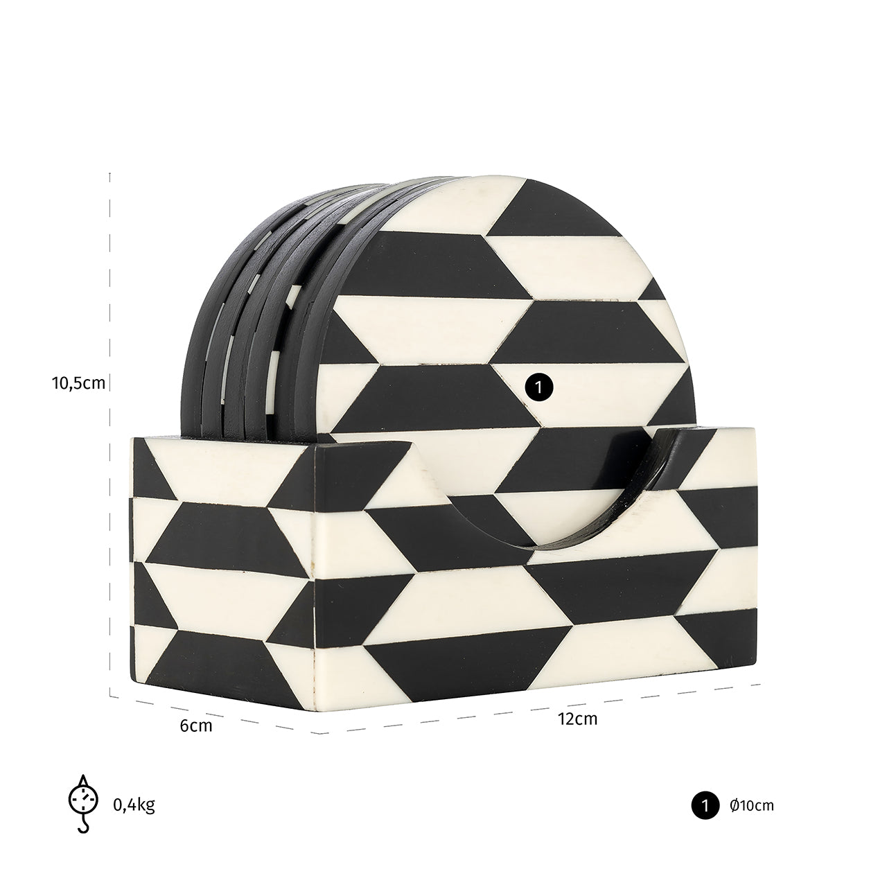 Coaster Jula (Black/white)