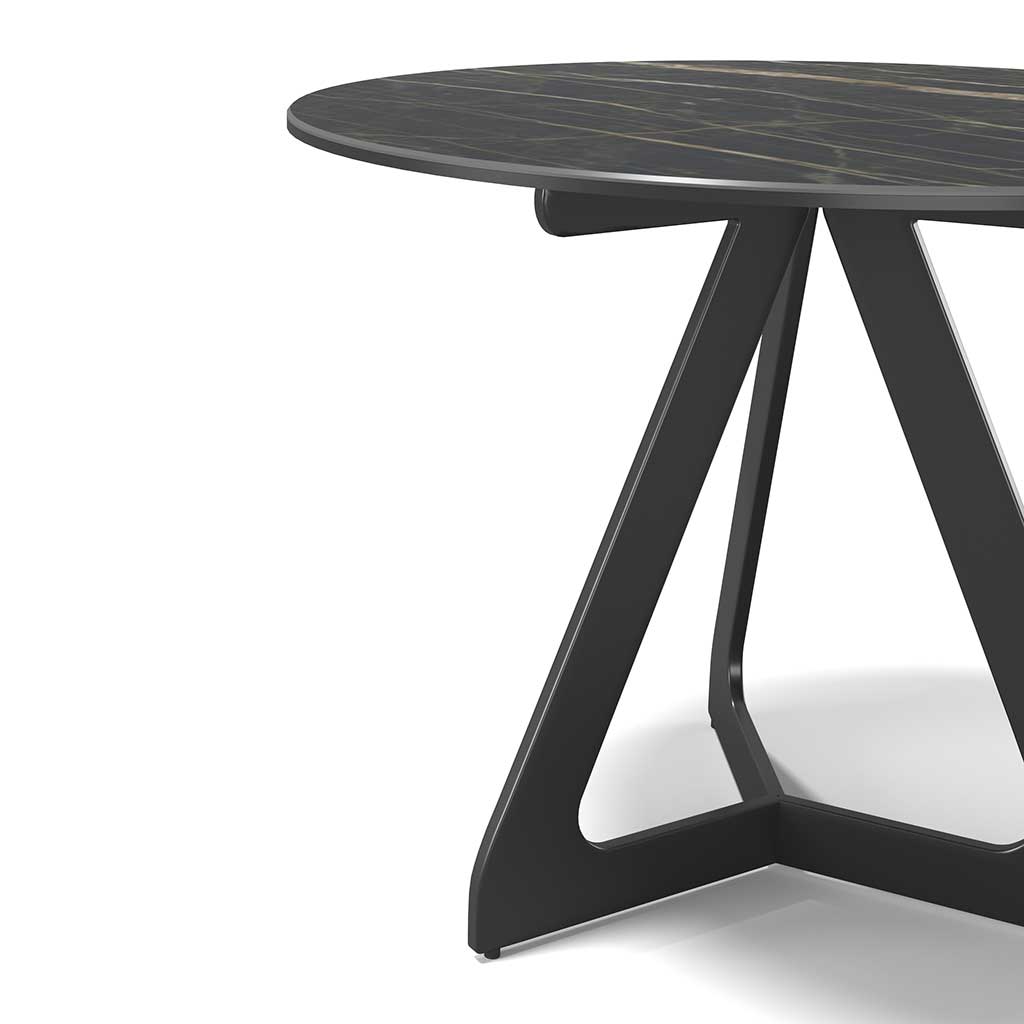 Coffee Table TSURUGI – Ceramic Noir Desir Ø57cm