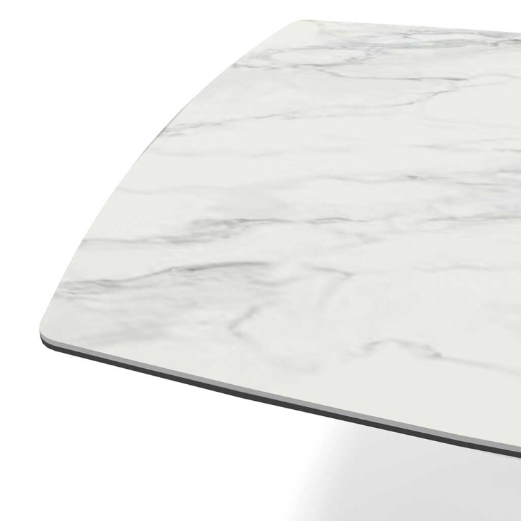 Dining Table Triumph - Ceramic Matt White 180cm | Extendable 230cm