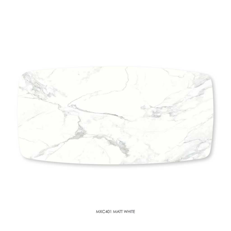 Dining Table Triumph - Ceramic Matt White 180cm | Extendable 230cm