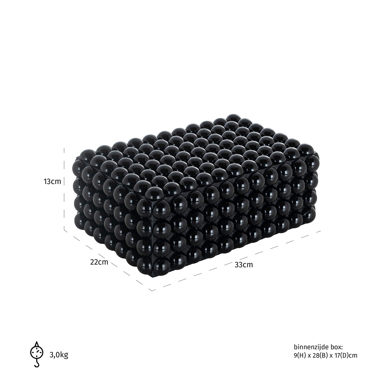 Storage box Batool big (Black)