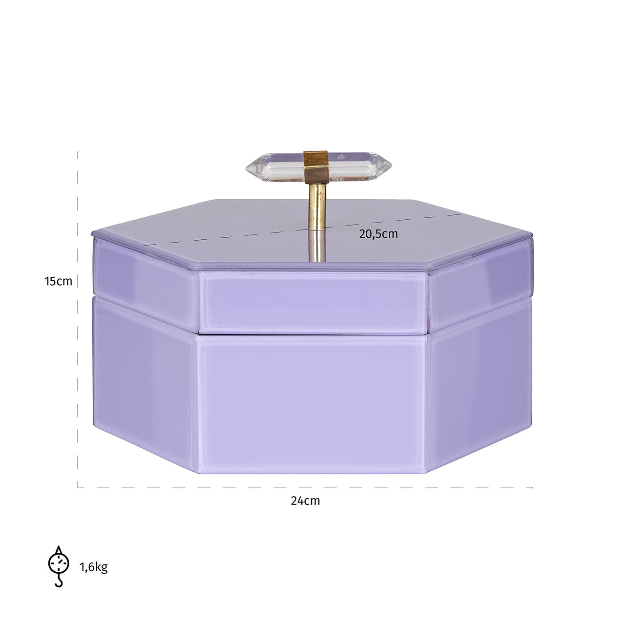 Storage box Jutta big (Purple)