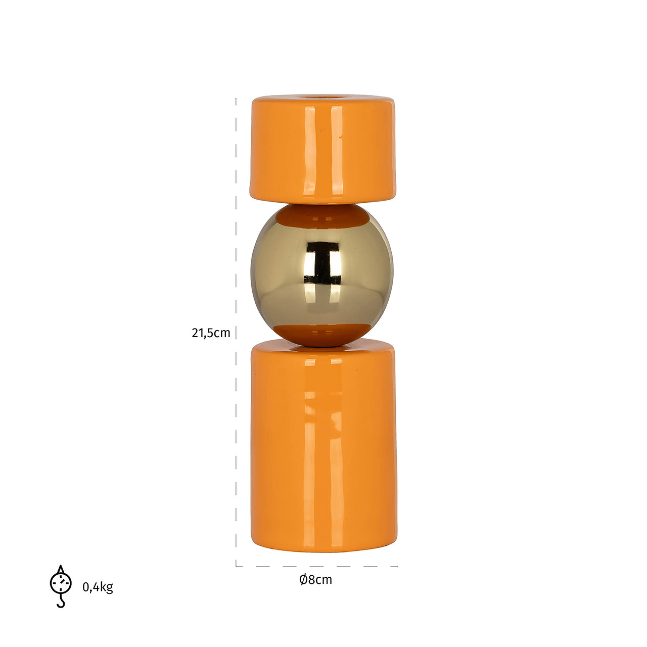 Candle holder Kira (Orange)