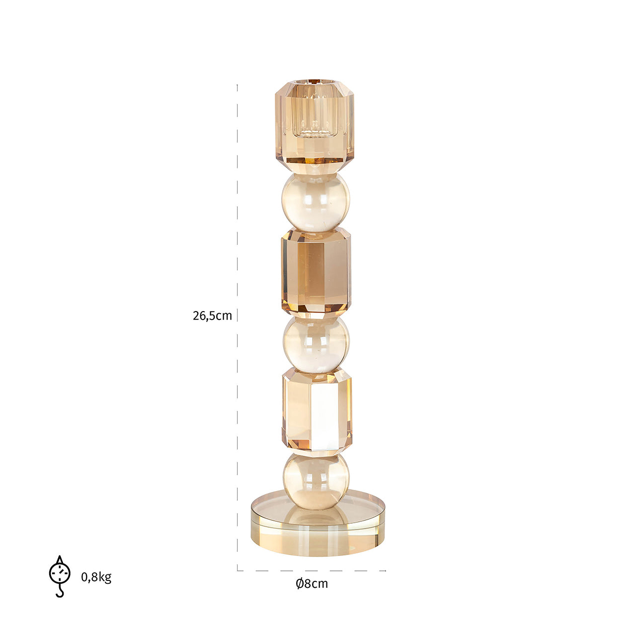 Candle holder Meral big (Brown)