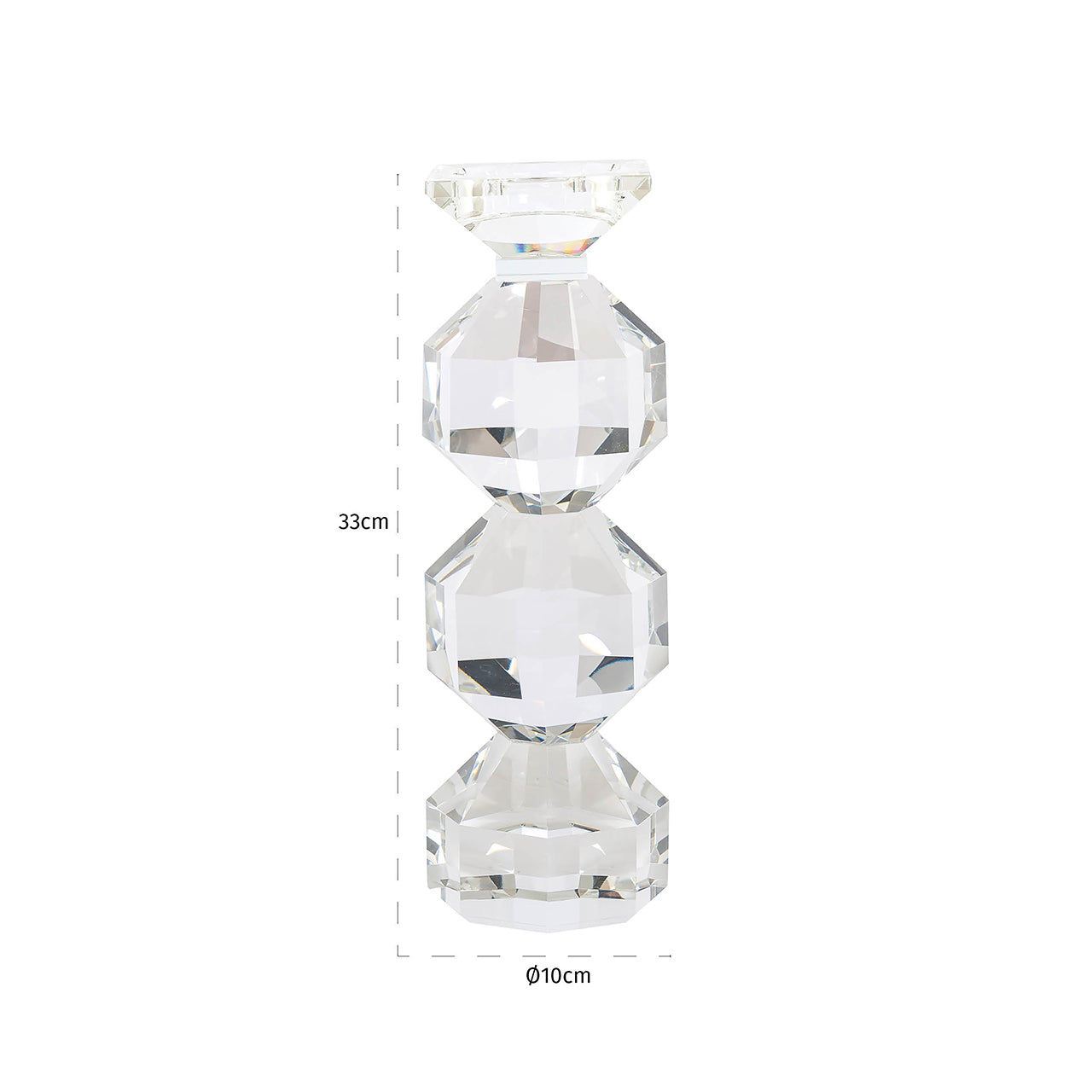 Candle holder Safia small (Clear transparent)