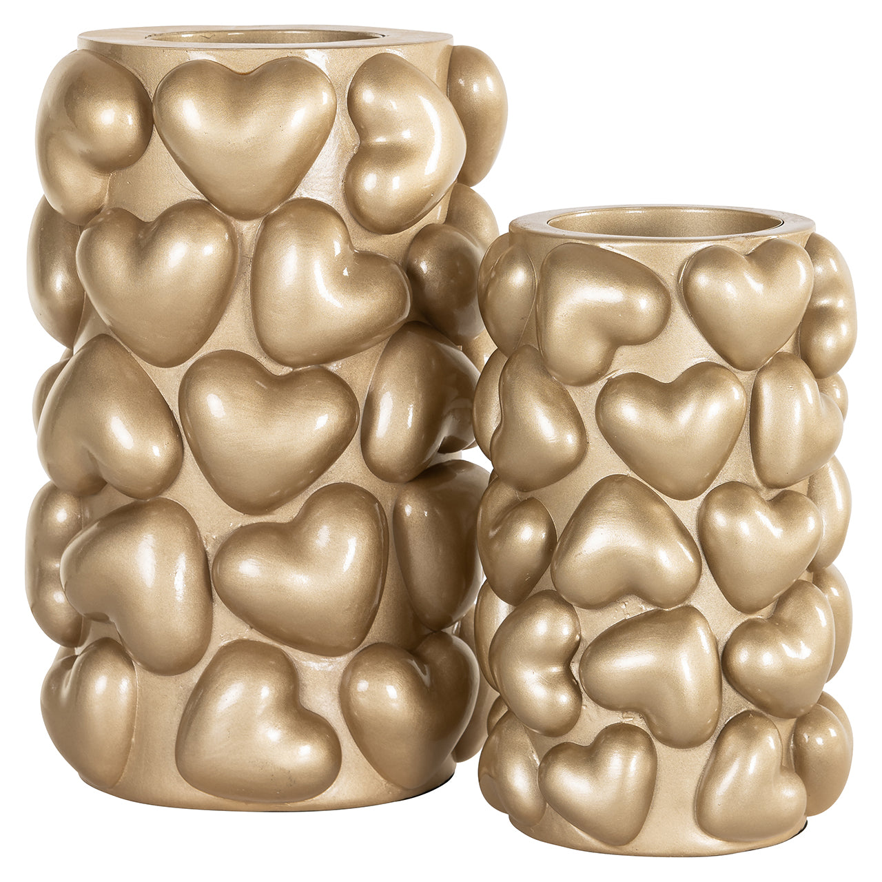 Candle holder Anne hearts small (Gold)
