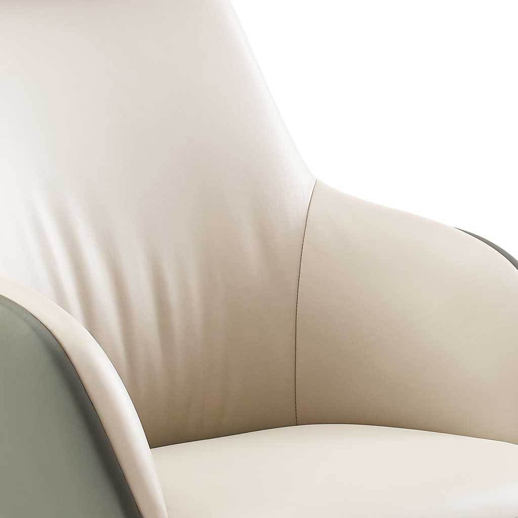 Kennedy Office Chair – Grey + Beige Ergonomic Swivel Chair 73×118×52 cm