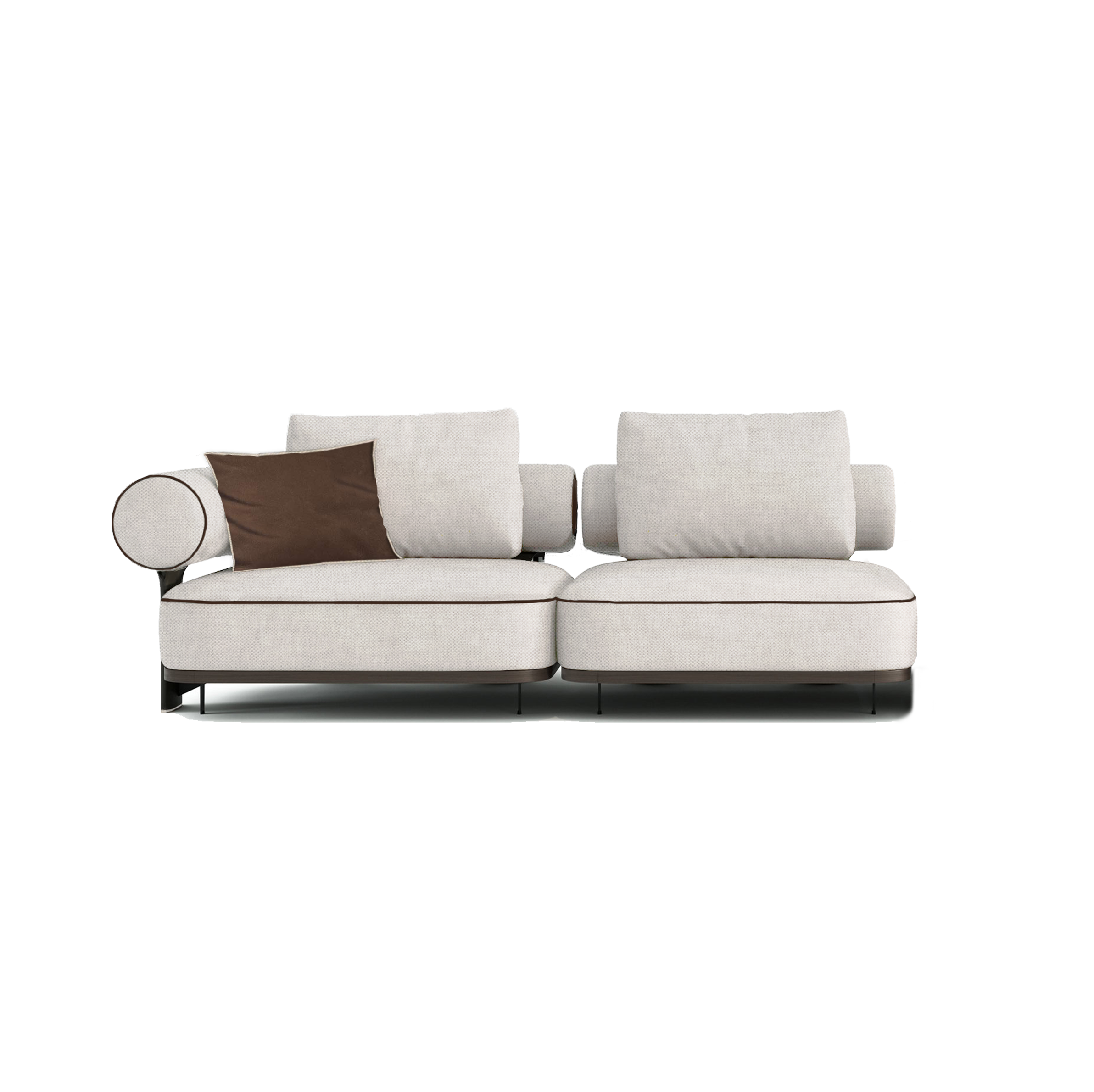 Sofa Kyoto - Light Gray/Beige 234x111cm