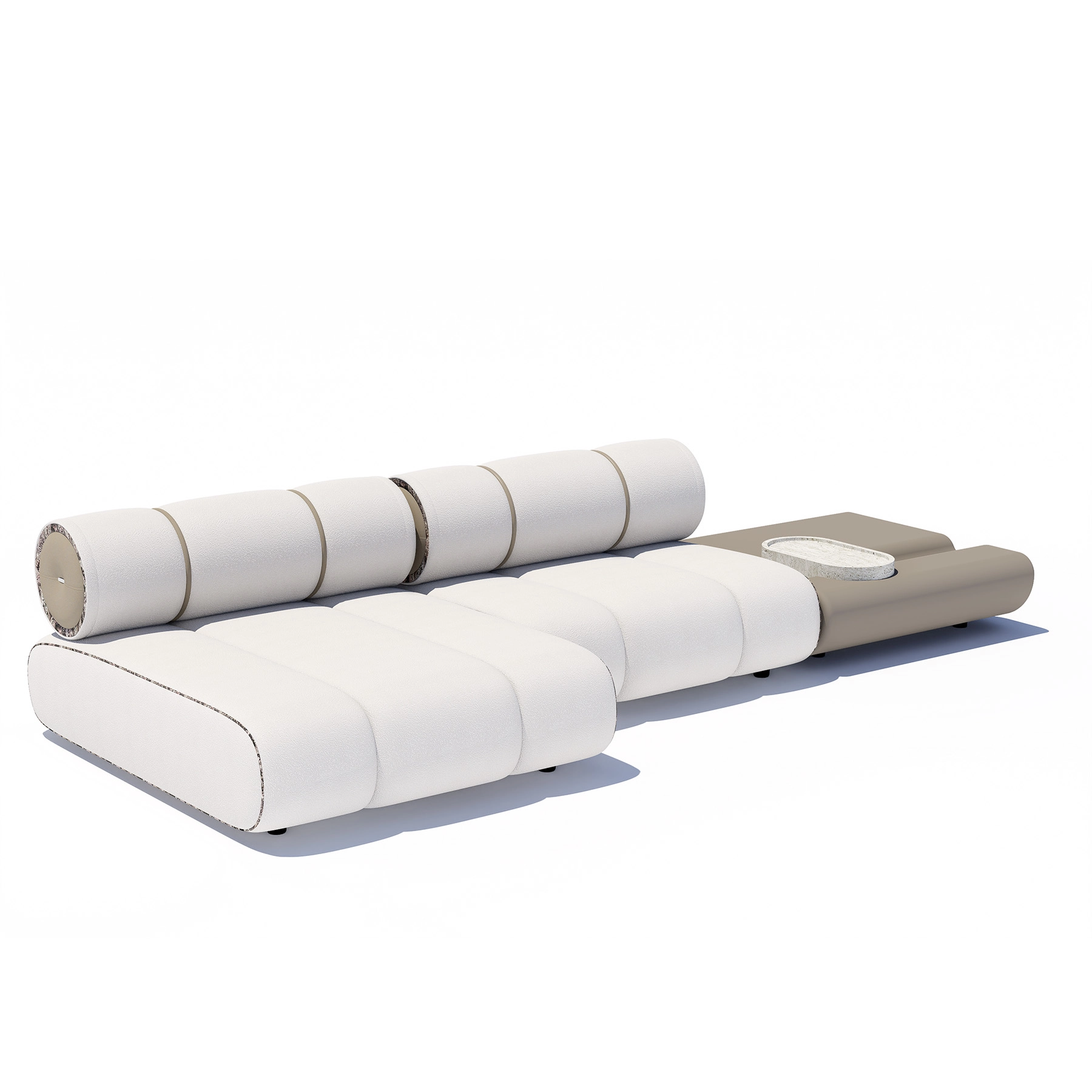 Sofa Orian White 154x355cm