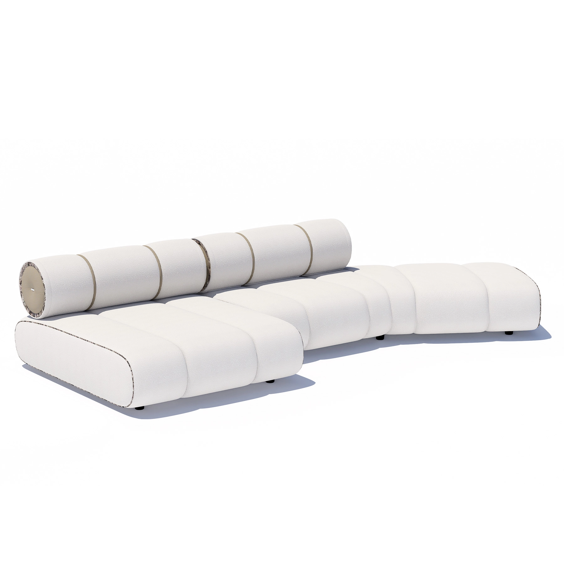 Sofa Orian White 154x376x164cm