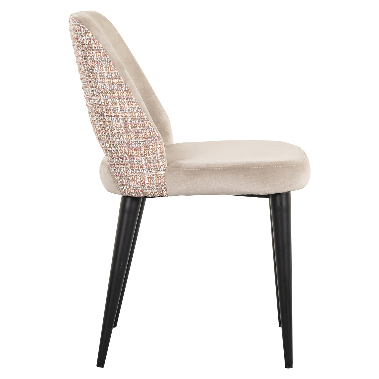 Chair Tabitha - khaki velvet / trendy rose (Be trendy 1673 rose)