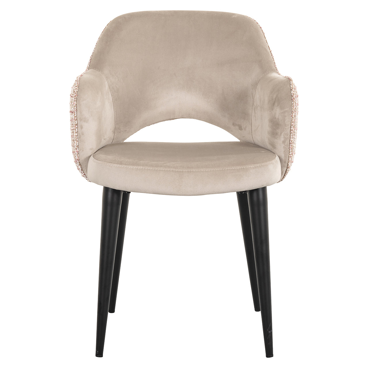 Chair Giovanna - khaki velvet / trendy rose (Be trendy 1673 rose)