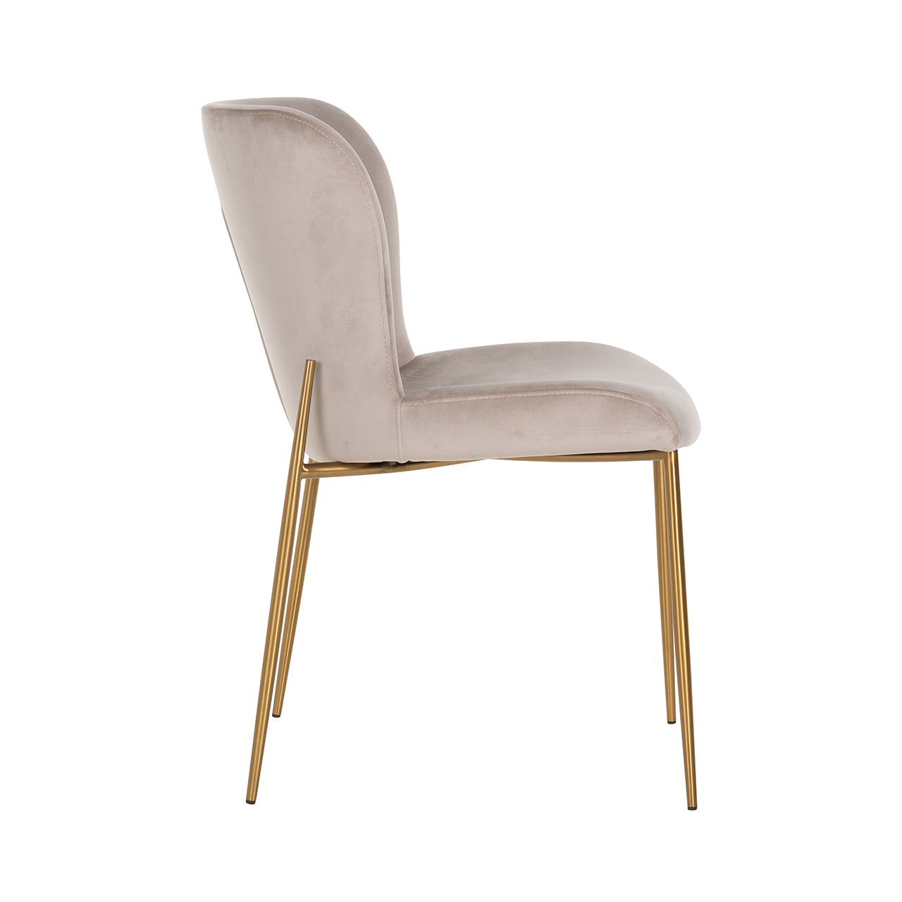 Chair Odessa - khaki velvet / burshed gold fire retardant (FR-Quartz 903 Khaki)