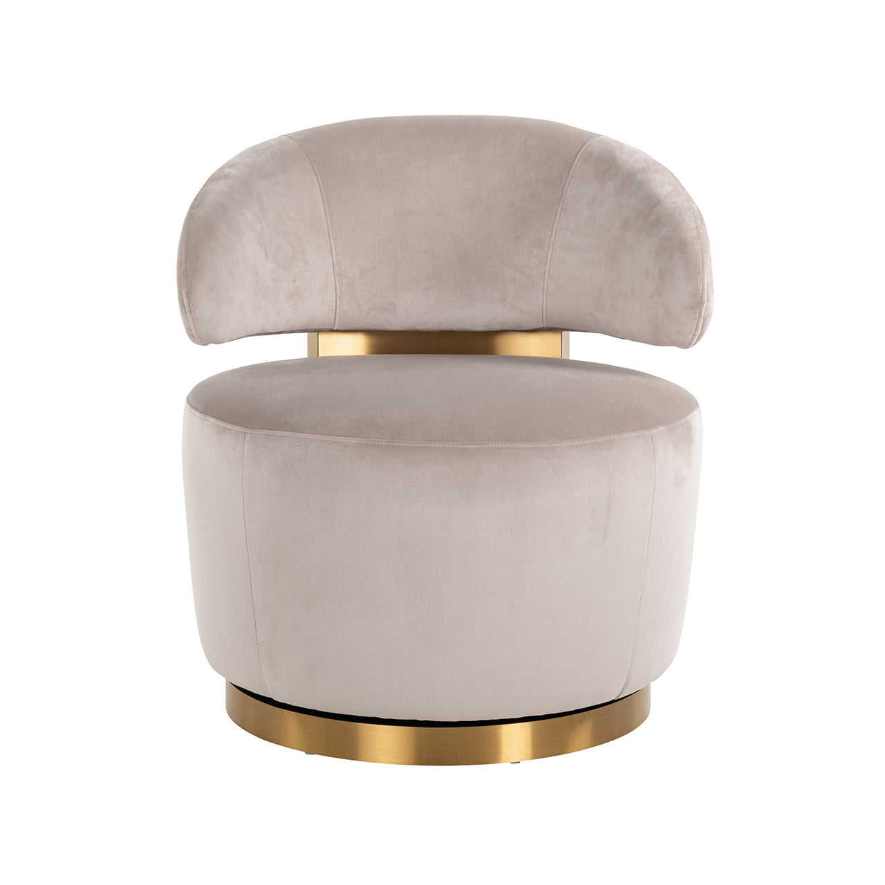 Swivel chair Maxime - khaki velvet (Quartz Khaki 903)