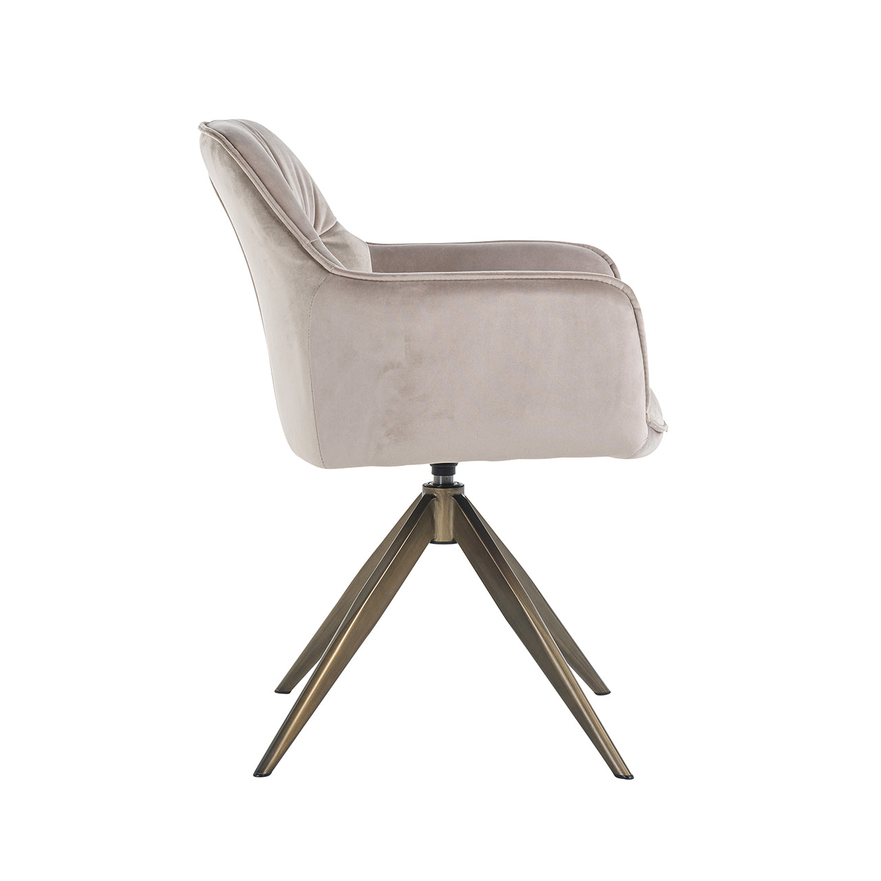 Swivel chair Aline - khaki velvet fire retardant (FR-Quartz 903 Khaki)