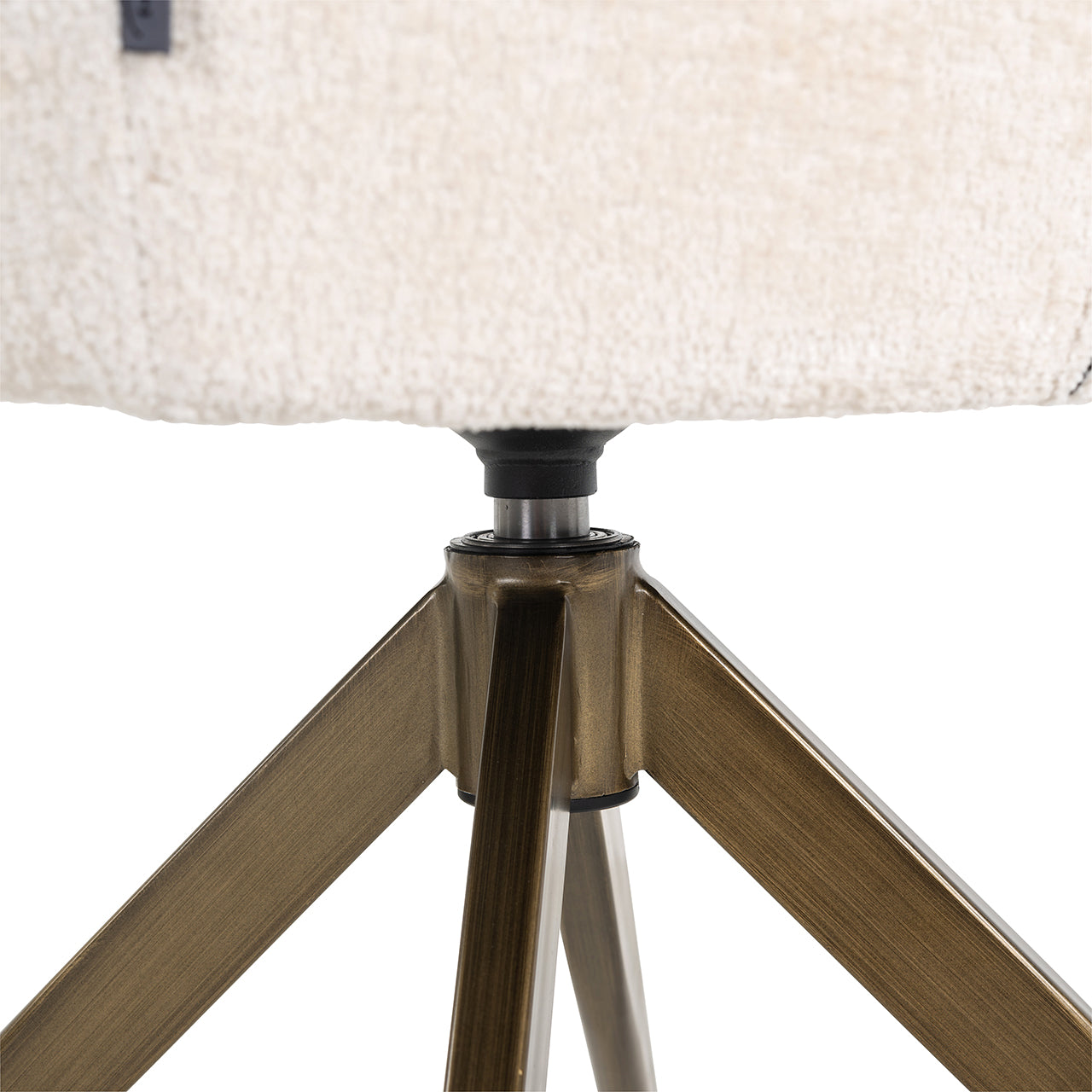 Swivel chair Aline - white chenille velvet fire retardant (FR-Bergen 900 white chenille)