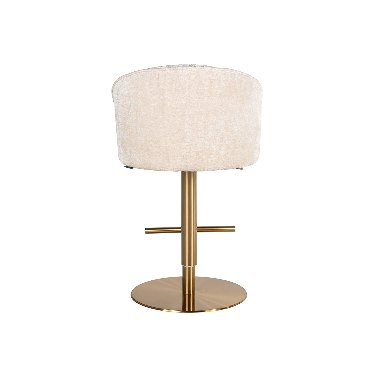 Bar/counter stool Zabi swivel white chenille (Bergen 900 white chenille)
