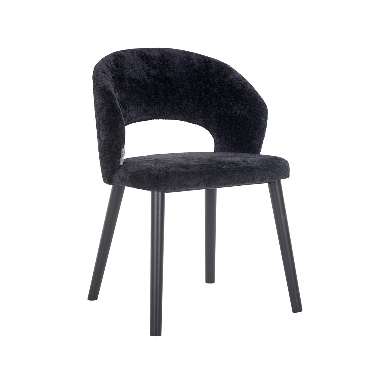 Chair Savoy - black chenille (Bergen 809 black chenille)