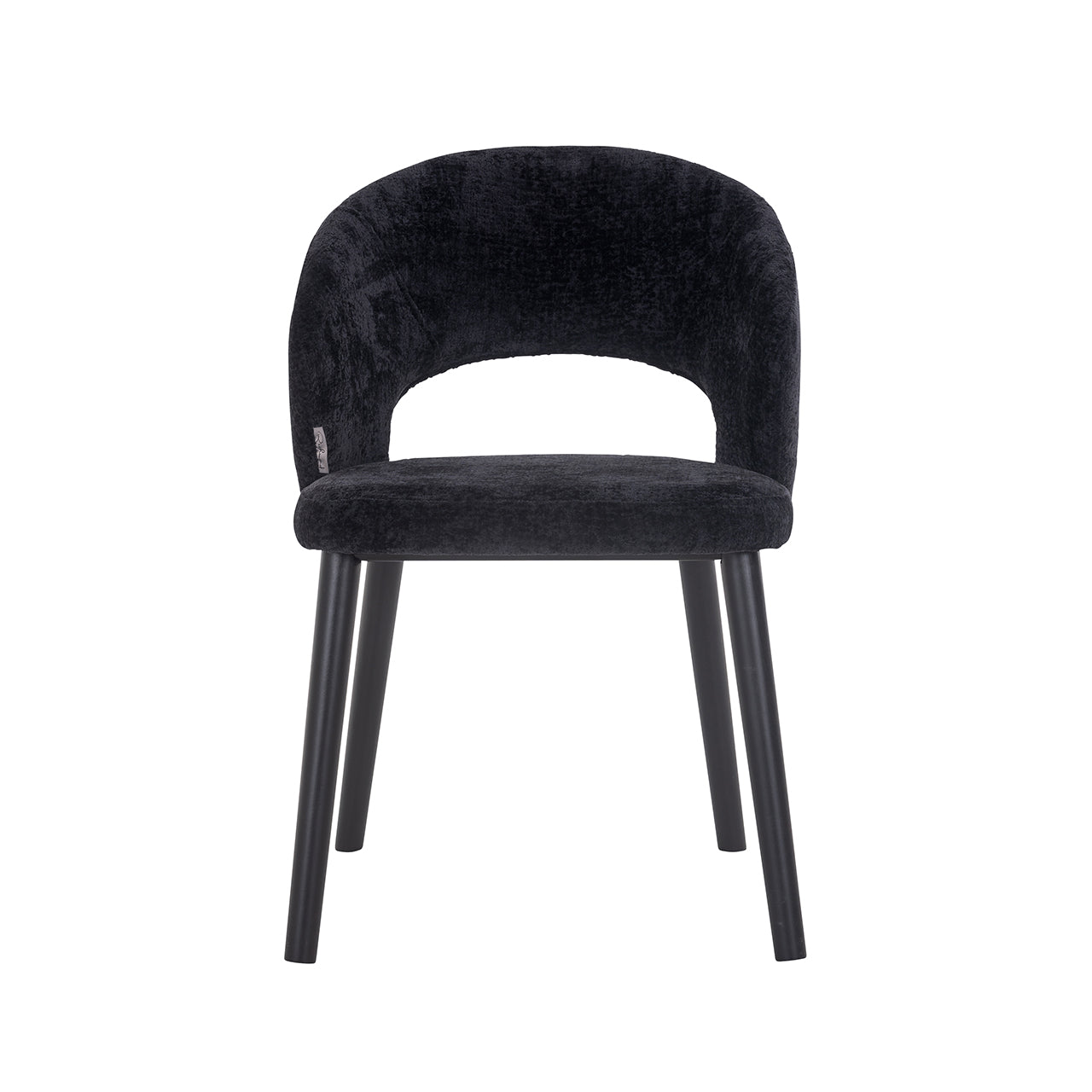 Chair Savoy - black chenille (Bergen 809 black chenille)