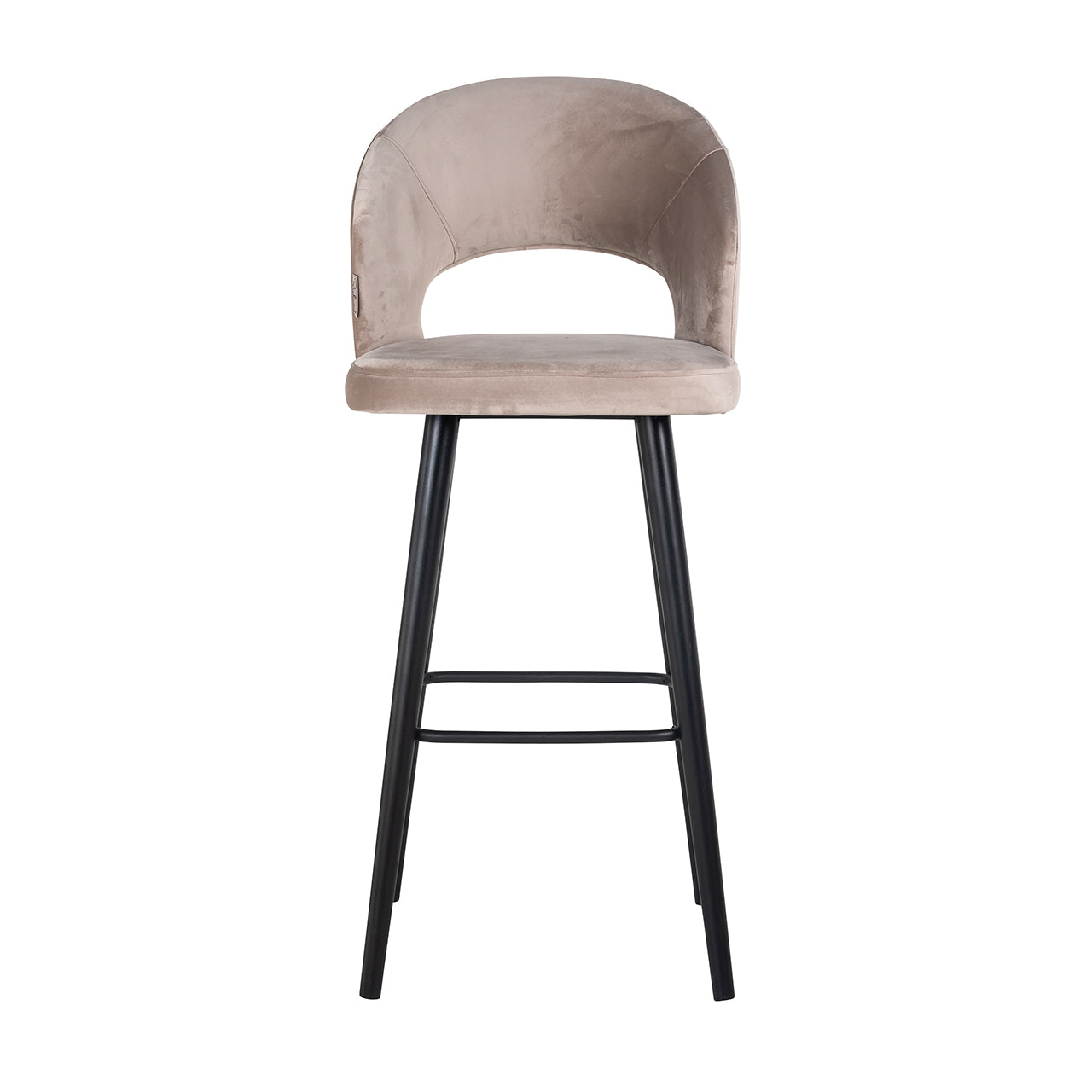 Bar stool Savoy khaki velvet (Quartz Khaki 903)