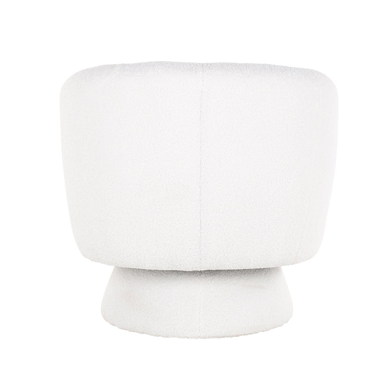 Swivel lounge chair Senna white furry (Himalaya 900 white furry)