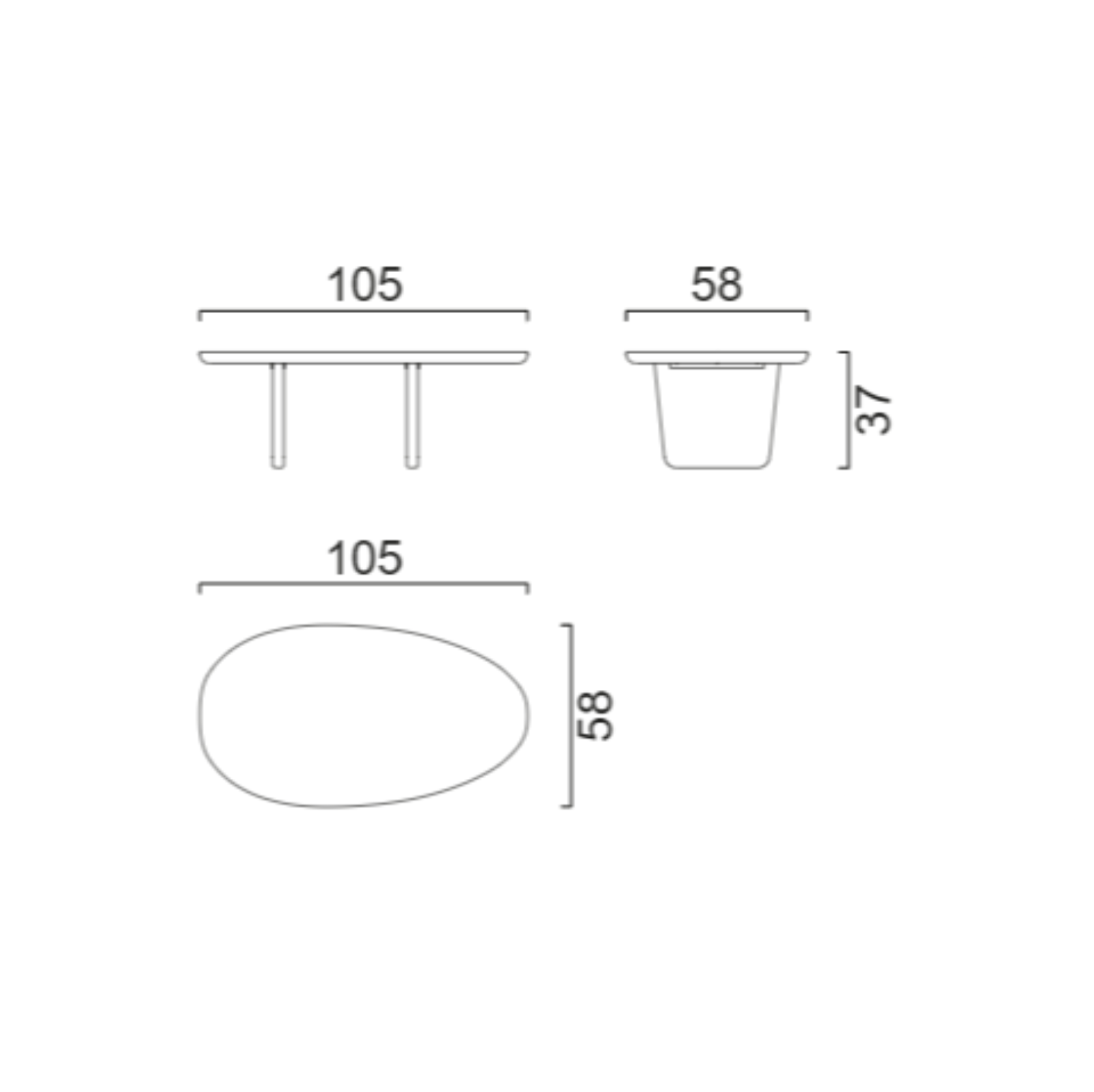 Coffee Table Barcelona 105x58cm