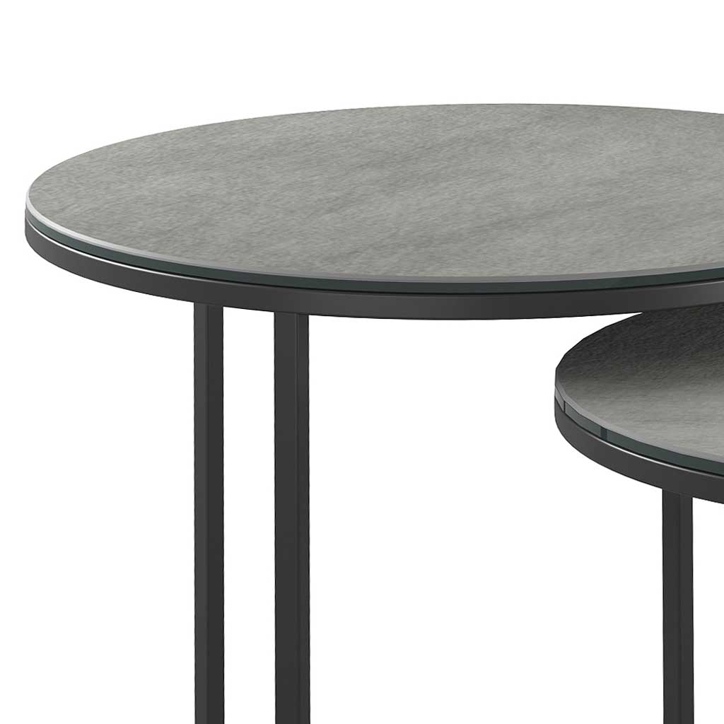Senjo Coffee Table Set – Ø58/48/38 – Gray Ceramic