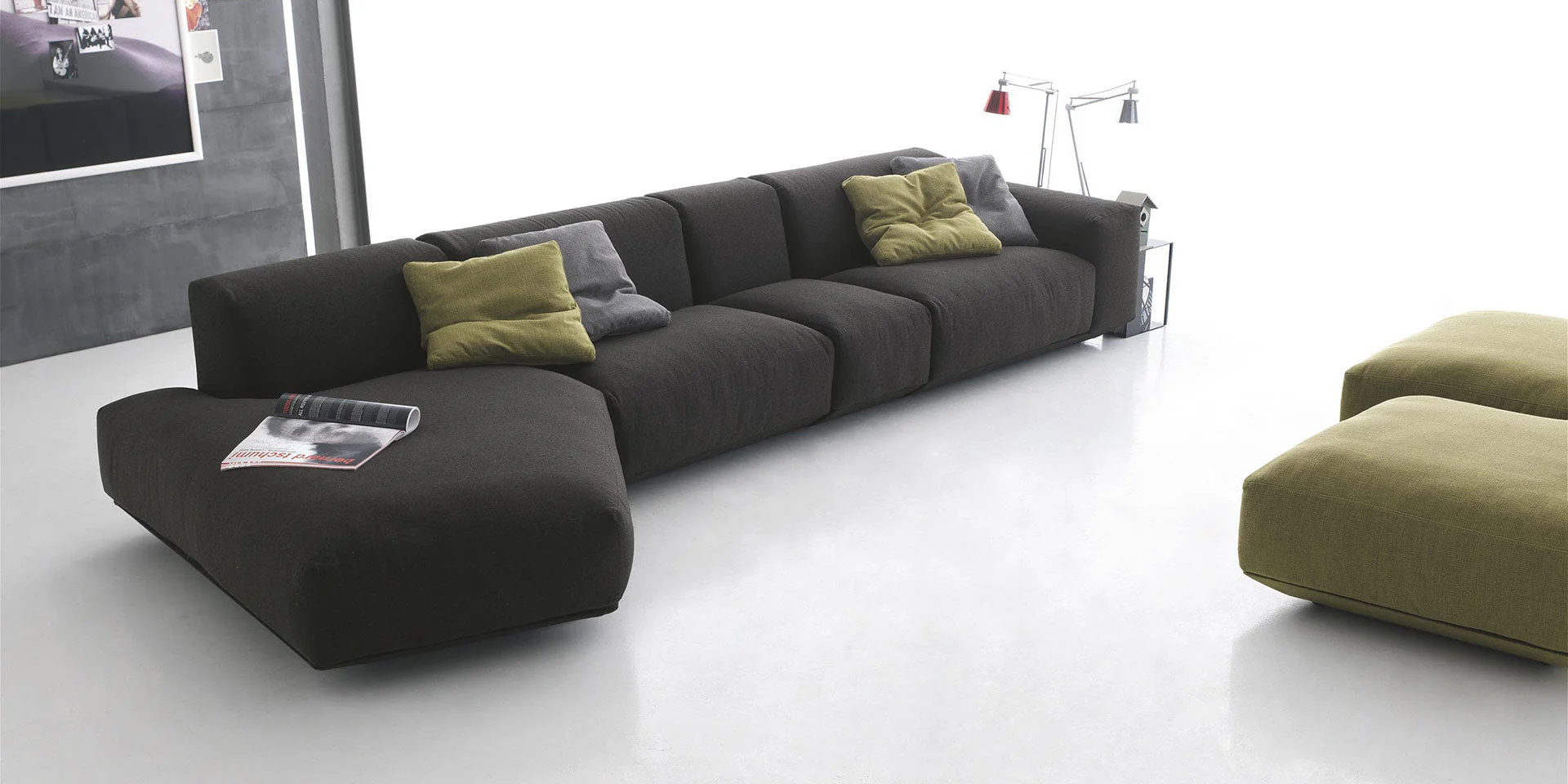 Sofa Cube Musa - Gray | 387x174cm