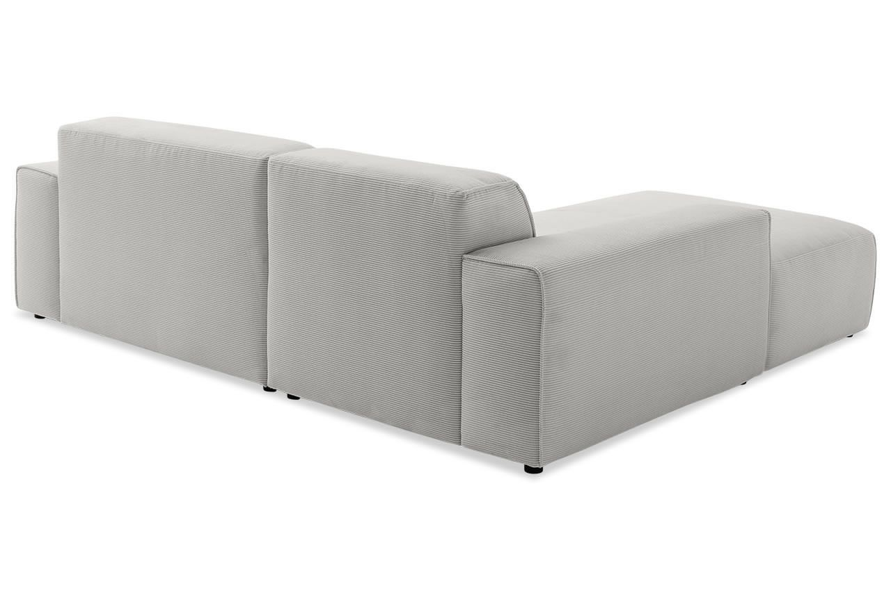 Sofa Linton – Silver – 2.5-Seater with Lounge 228 x 189 cm