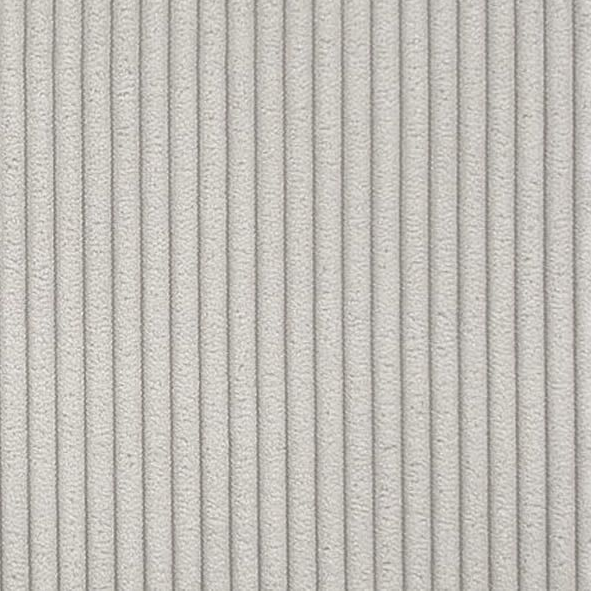 Sofa Midtown - Silver corduroy fabric swatch in close-up, showing vertical ribbed texture for a modern and cozy lounge sofa finish.