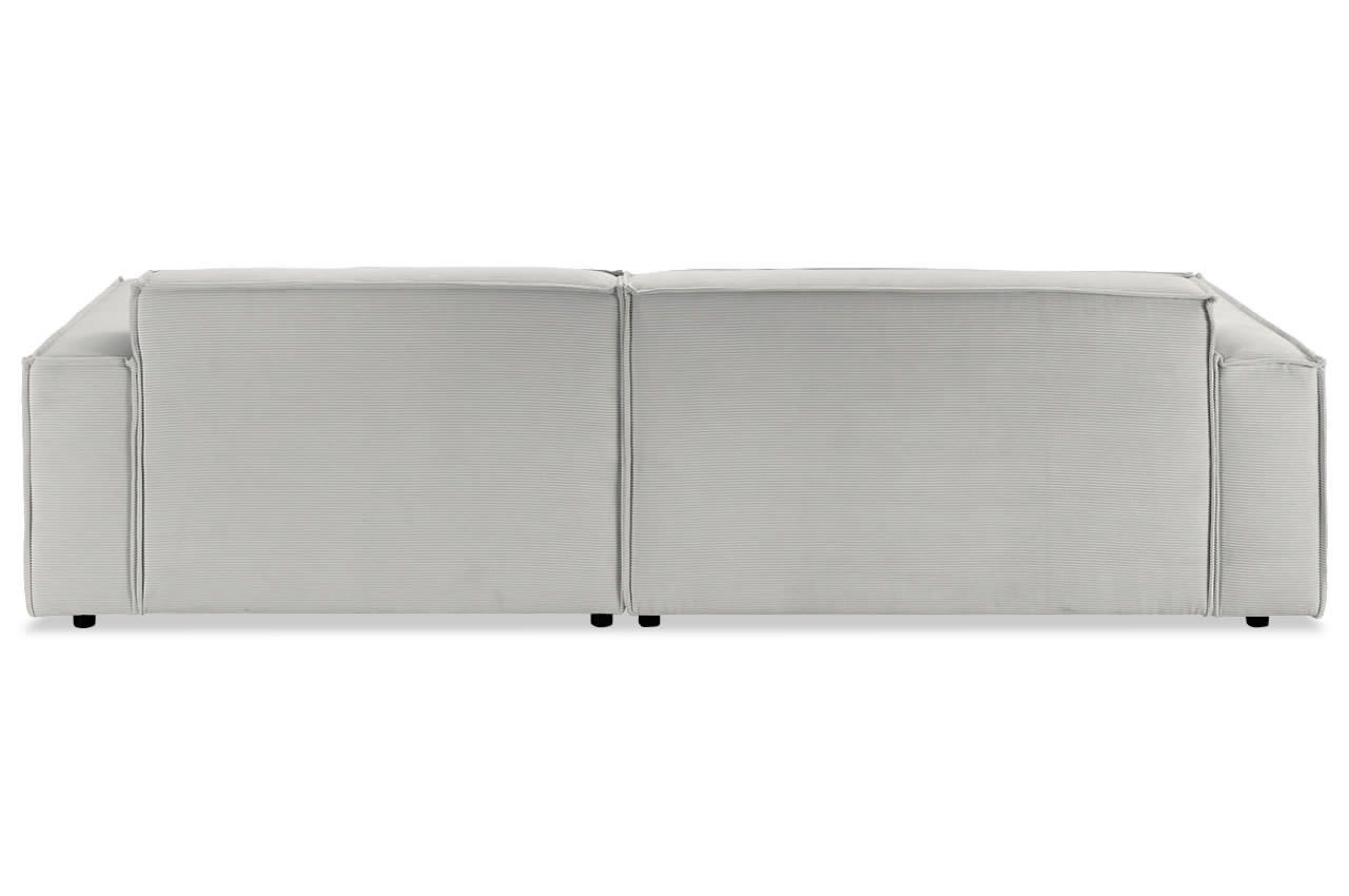 Sofa Midtown - Silver rear view of sectional sofa with clean lines and tailored design, ideal for open-plan living arrangements.