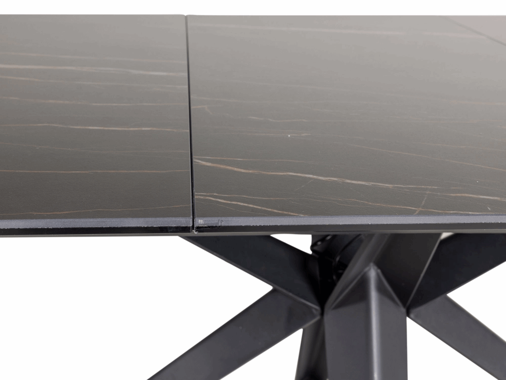 Dining Table Haku - Mat Black Ceramic 180/230cm