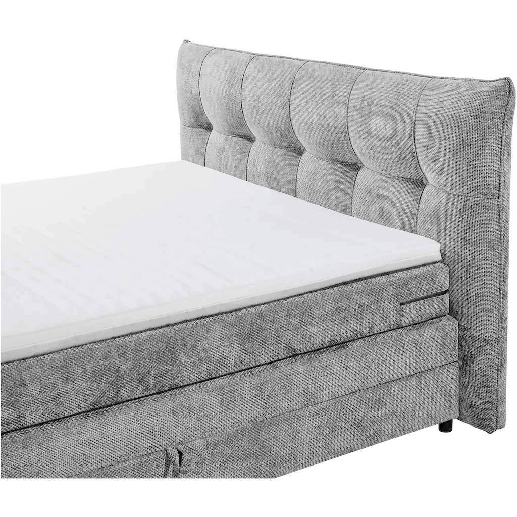 Boxspring Gallardo - Silver | Includes Base and Topper