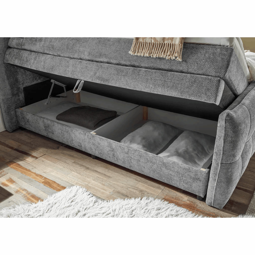 Boxspring Gallardo - Silver | Includes Base and Topper