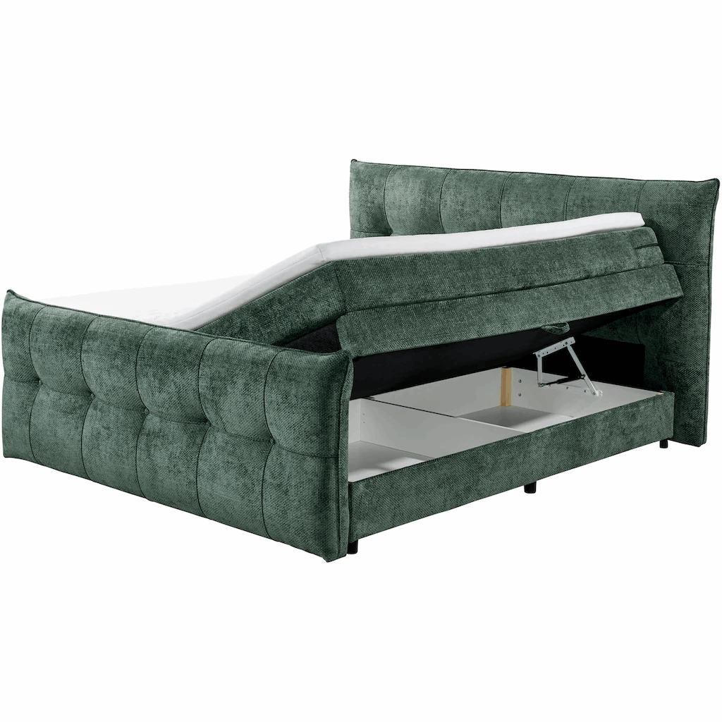 Boxspring Gallardo - Green | Includes Base and Topper