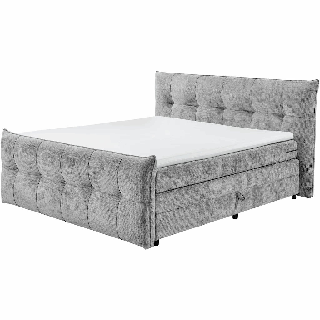 Boxspring Gallardo - Silver | Includes Base and Topper