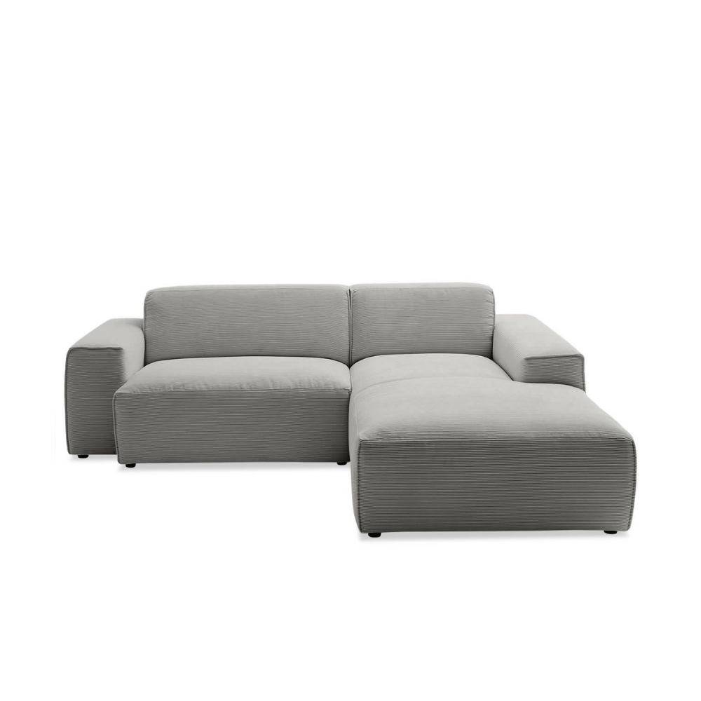 Sofa Linton – Light Grey – 2.5-Seater with Lounge 228 x 189 cm