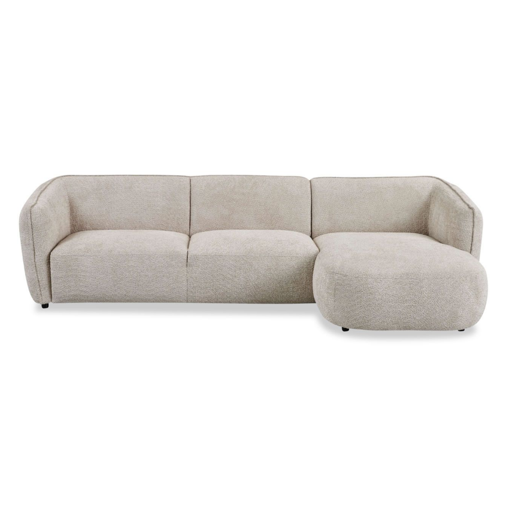 Sofa Cavallo - Beige Fluffy Corner Sofa 280×152cm