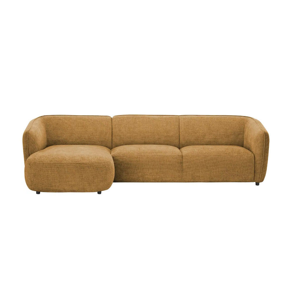 Sofa Cavallo - Brown Fabric Corner Sofa 280×152cm