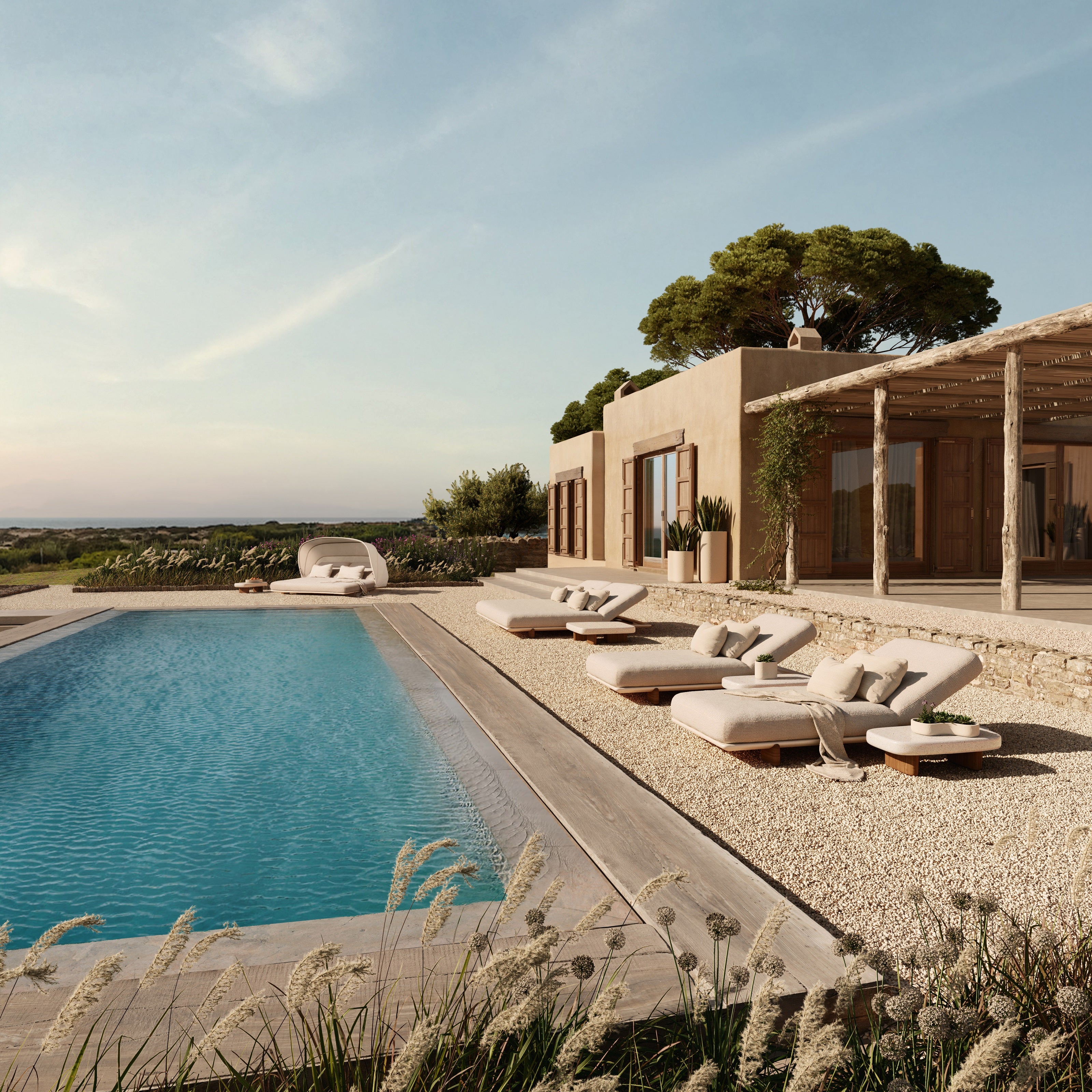 Milos Wood Lounge Chair