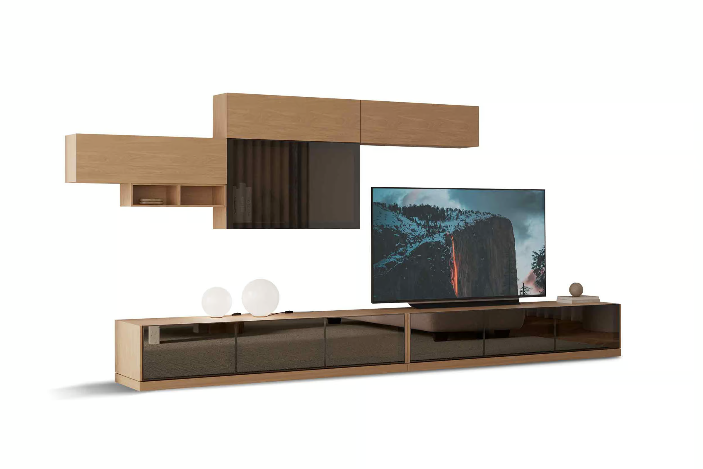 TV Unit Barcelona Oak Option 1